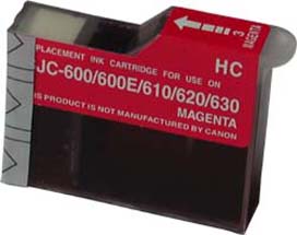 Canon Compatible Cartridge  BJI-201-Magenta-High Capacity For use in Canon BJC-600 Series - Apple Style Writer Pro Apple Color Stylewriter Pro, Canon A-161 Print Engine, BJC-600, BJC-600 EX, BJC-600E, BJC-610, BJC-620, BJC-630, Craig Assoc. Color Scribe 6000, Selex SR-900D, Tektronix Phaser 140,