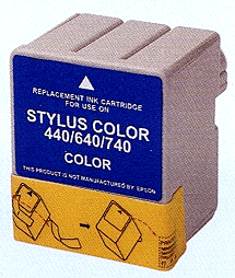 Epson Compatible Cartridge  S020191-3COLORS For use in Epson Color 440, 640, 660, 740, 740i, 760, 860, 1160, Scan 2000, 2500 Epson Stylus Color 1160, Stylus Color 440, Stylus Color 460, Stylus Color 640, Stylus Color 660, Stylus Color 670, Stylus Color 740, Stylus Color 740I, Stylus Color 760, Stylus Color 810, Stylus Color 860, Stylus Scan 2000, Stylus Scan 2500, Stylus Scan 2500 Pro,