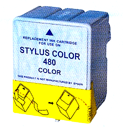 Epson Compatible Cartridge  T014-3COLORS For use in Epson Stylus Color 480, 480SX, 580 - C20UX, C40UX Epson Stylus C20, Stylus C20sx, Stylus C20UX, Stylus C40s, Stylus C40UX, Stylus Color 480SX, Stylus Color 480SXU, Stylus Color 580,