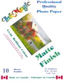 InkMagic Professional Photo Paper - Matte Finish 10 Sheets - 8.5