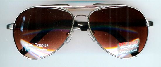 Driving Glasses - FREE with order over $75.00 High Quality Driving Glasses - UV400 - 100% UV Protection - High Density, Light Amber Lenses - Spring Arms for comfort - While quantities last - FREE with orders over $75.00 excluding taxes FREE WITH ORDERS OVER $75.00 -- ADD TO CART IF YOUR ORDER QUALIFIES.  ONLY 1 PAIR OF GLASSES PER ORDER. WHILES QUANTITIES LAST.